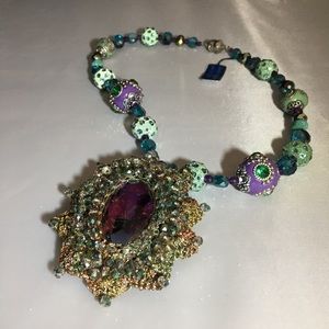 Vintage purple stone necklace by Paulette